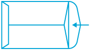 Icon of open end of envelope